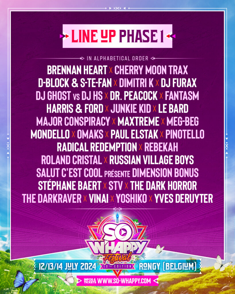 Line-Up So-W'happy Festival 2024 Phase 1