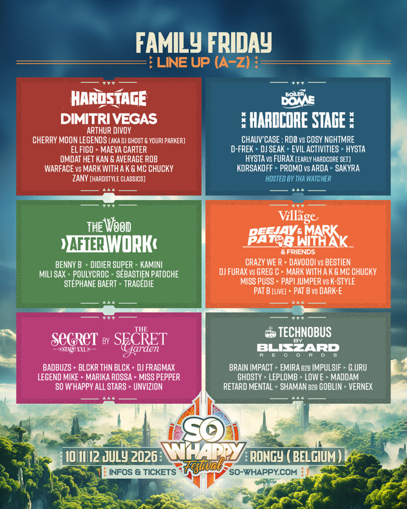 Friday Line Up