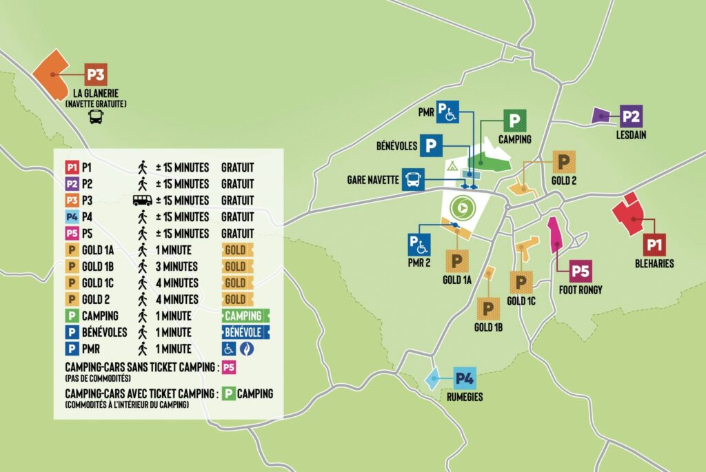 Plan parking So W'happy Festival